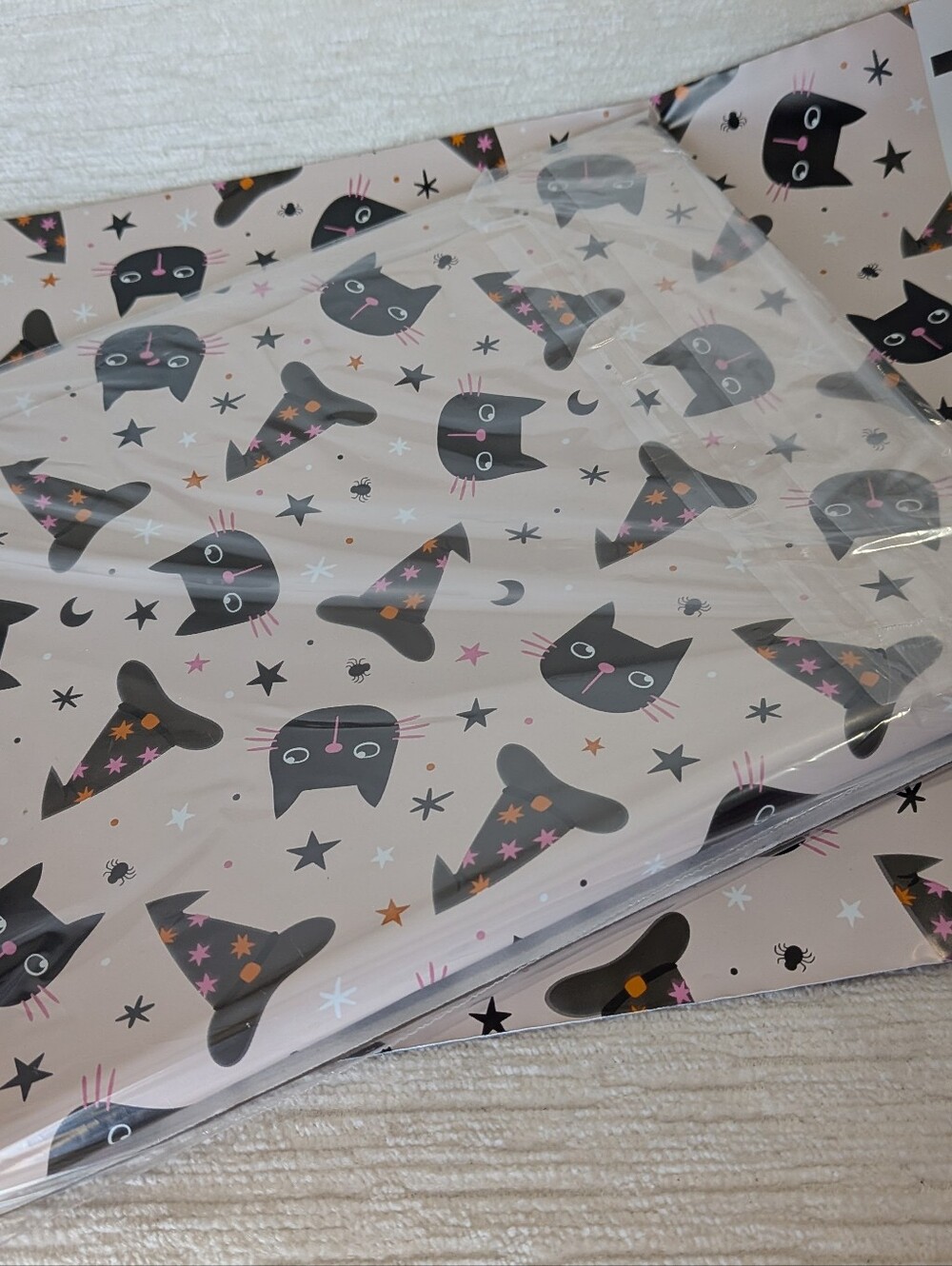 PolyMailers 10" By 13" Witchy Kitties Pink Background Halloween Polymailers 10ct - Picture 5 of 6